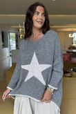 Big Softie Star Slouch Knit Grey Marl -